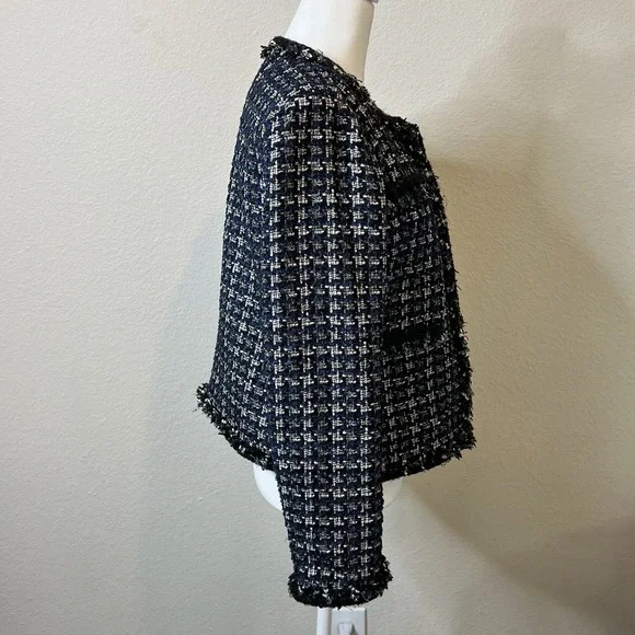 J. Crew Lady jacket in metallic houndstooth Preppy Teacher Office Professional 4